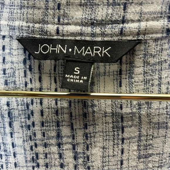 John • Mark Tassle Tie Notch Neck Granny Square Tunic Top - Picture 3 of 6